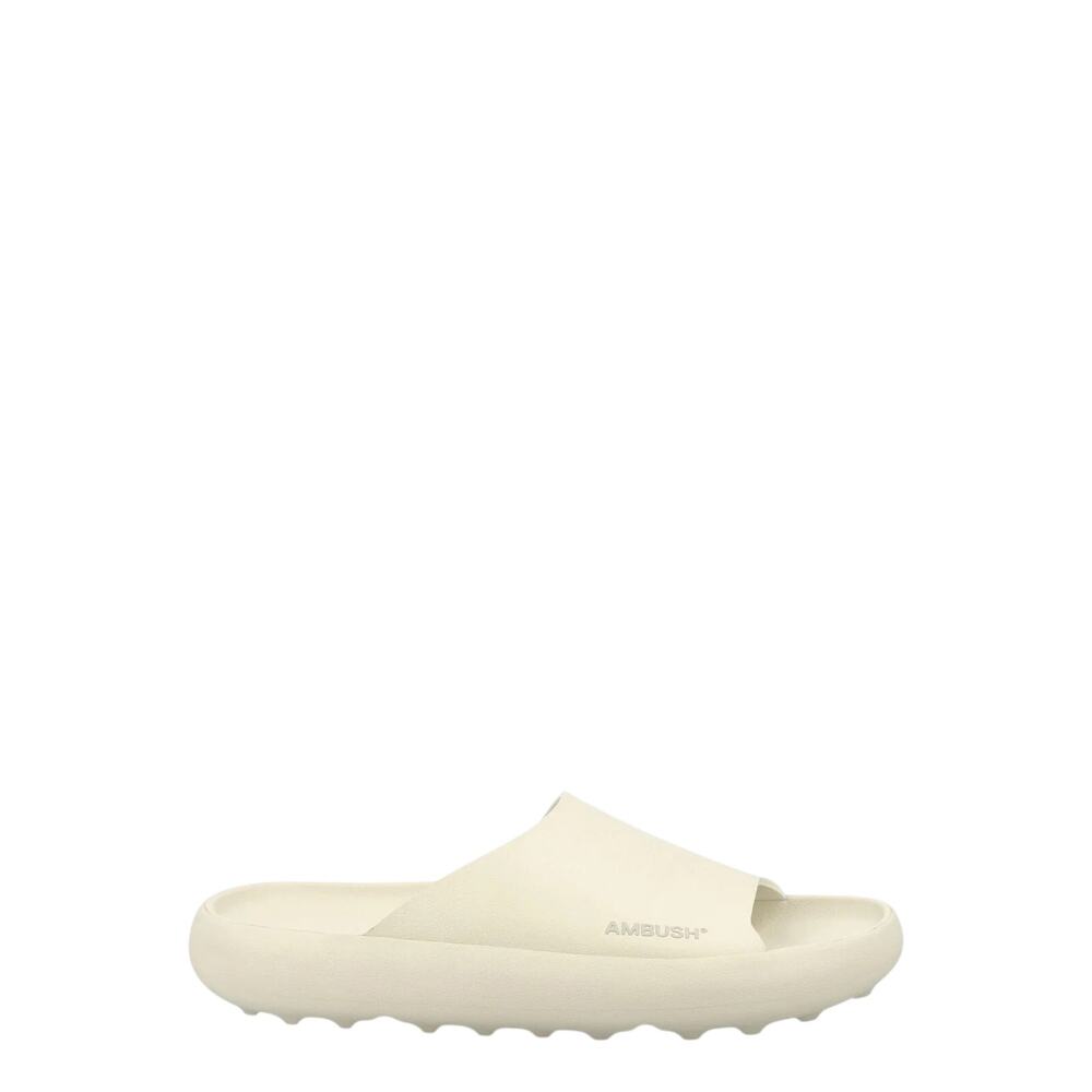 Ambush NIB Logo Print Slides in Bone White Size 40
